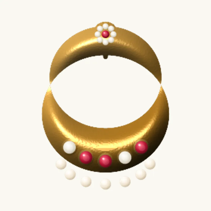 Pearl Chandbali Earrings