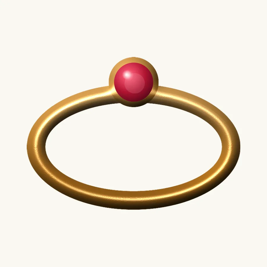 Polki Solitaire Ring
