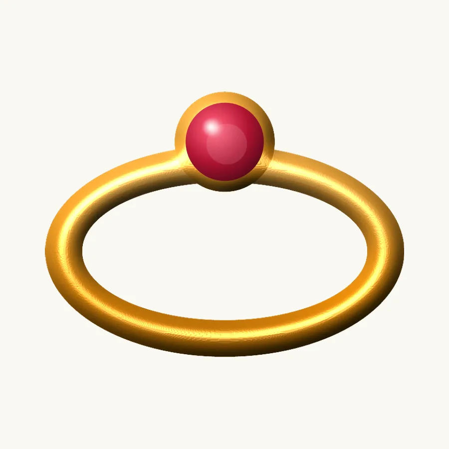 Petite Ruby Solitaire