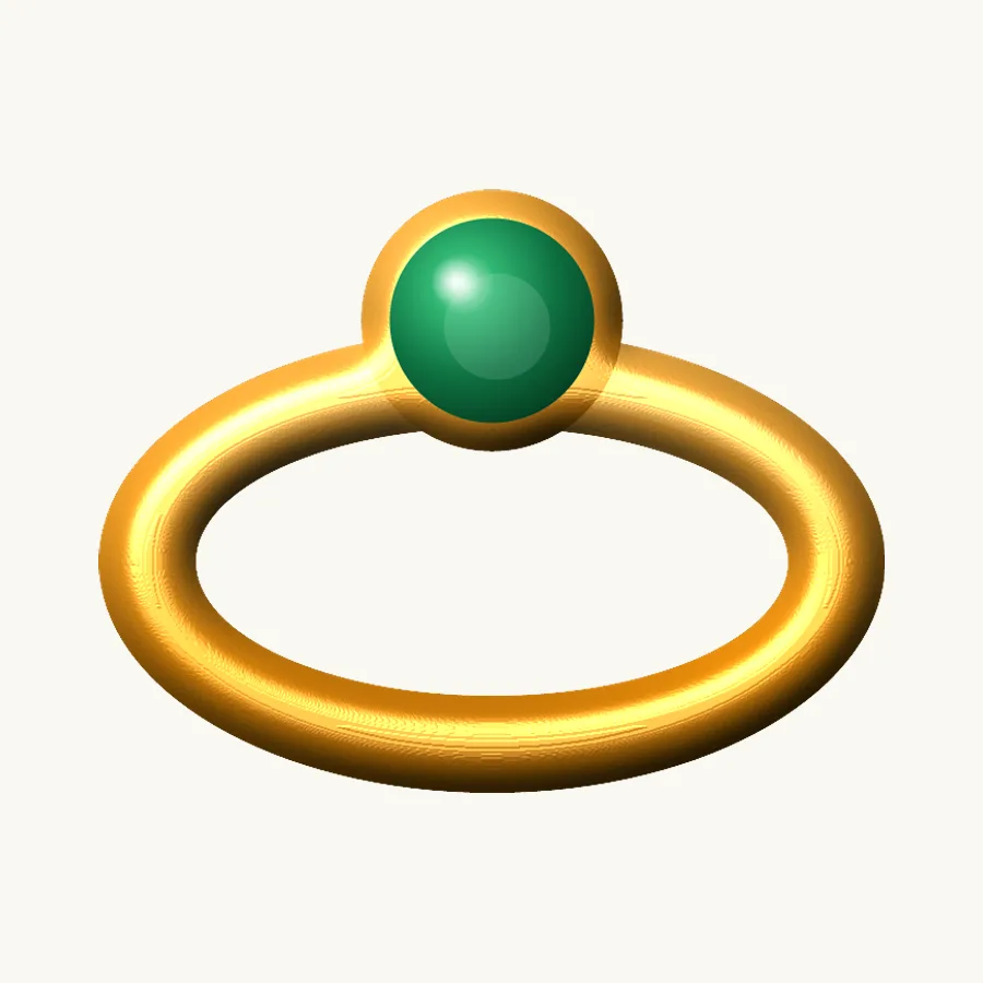 Petite Emerald Solitaire